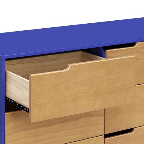 Babyletto Hudson 6-Drawer Assembled Double Dresser in Washed Natural and White, Greenguard Gold Certified in Saudi Arabia