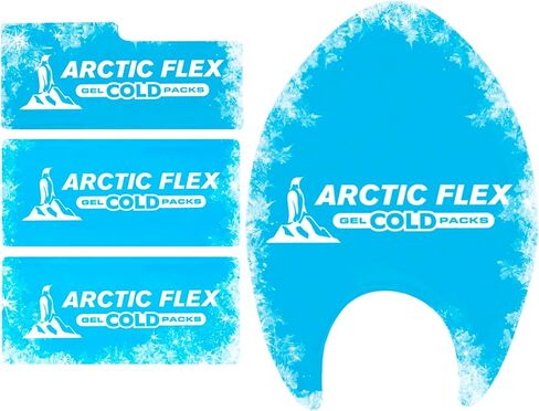 Arctic Flex Gel Replacement Packs - Gel Ice Packs Reusable for Shoulder Ice Brace - Hot and Cold Gel Pack for Injuries, Pain Relief, Swelling - Flexible Therapy Compression Wrap - Athletic, Women, Men in Kuwait