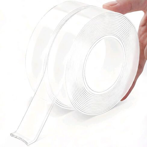 Valley'sYuMiao 2Rolls، شريط تثبيت نانو مزدوج الجوانب، شريط لاصق ذاتي التحمل، شريط لاصق على الجانبين للجدران المطلية بالتيار المتردد للتعليق الشفاف، 0.6 بوصة × 10 قدم، إجمالي الطول 20 قدمًا in Kuwait