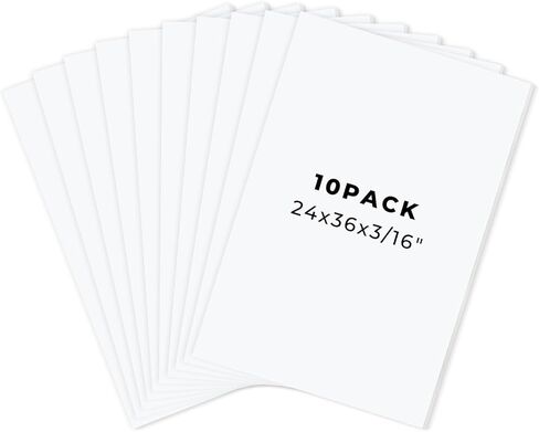 Golden State Art, 10 Pack Black Foam Board 20x30, 3/16 Thick Acid Free Foam Core Poster Board in Kuwait