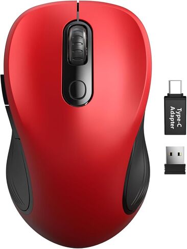 Mouse Wireless Mouse E702 2.4 جيجا هرتز الماوس المحمول مع جهاز استقبال USB ، فئران صامتة مريحة للكمبيوتر المحمول ، Chromebook ، الكمبيوتر ، دفتر الملاحظات ، سطح المكتب ، Windows ، MAC (الأرجواني) in Kuwait