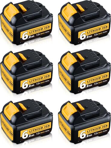2 Pack 6000mah DCB120 استبدال DeWalt 12V Max Lithium Ion بطارية متوافقة مع Dewalt 12 Volt Max DCB124 DCB126 DCB127 DCB122 DCB125 والشاحن in Kuwait