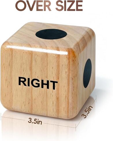 مجموعة ألعاب النرد المركزية اليسرى واليمنى 55 قطعة، تتضمن 6 نردات خشبية مقاس 1 بوصة و48 قطعة من الرقائق، مع حقيبة برباط، سهلة التخزين والحمل، مريحة للسفر in Kuwait