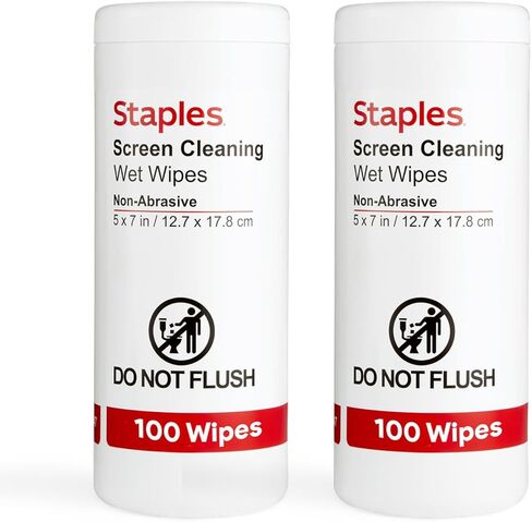 Staples Screen Cleaning Wipes, 100/Tub (ST61847) in Saudi Arabia