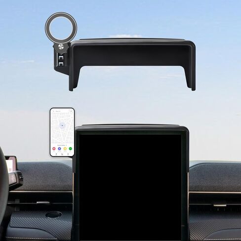 Car Phone Holder for Ford Mustang Mach-E 2021-2025 Accessories Apply to 15.5 Inch Touch Screen Fixed Clip Magnetic Cell Phone Mount Hands-Free 360 Degree Rotation in Kuwait