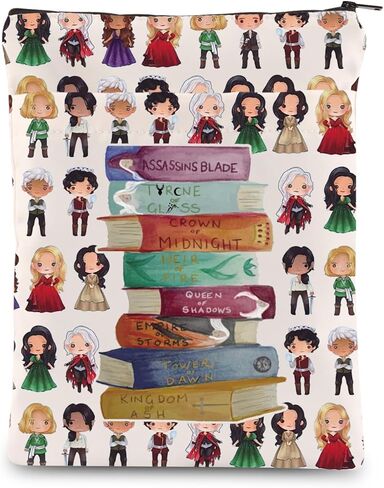 KEYCHIN Throne Glass Novel Series Book Sleeve Sarah J Bookish Gifts Midnight Crown Book Cover Protector for Bookish Bookworm (Throne Glass-BS) in Kuwait