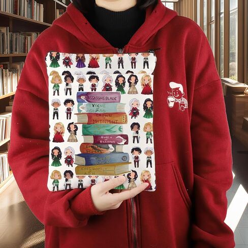 KEYCHIN Throne Glass Novel Series Book Sleeve Sarah J Bookish Gifts Midnight Crown Book Cover Protector for Bookish Bookworm (Throne Glass-BS) in Kuwait