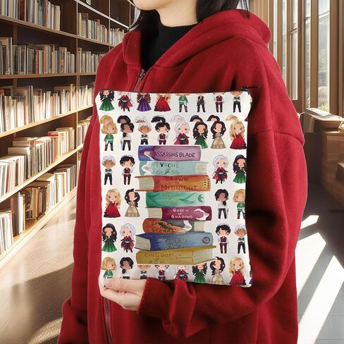 KEYCHIN Throne Glass Novel Series Book Sleeve Sarah J Bookish Gifts Midnight Crown Book Cover Protector for Bookish Bookworm (Throne Glass-BS) in Kuwait