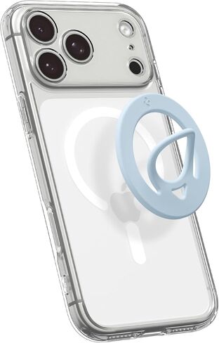 Spigen Dual Pop MagFit Phone Holder Double Magnetic Silicone Grip Designed for MagSafe Compatible with iPhone 16/15/14/13/12 Series - Black (OM105) in Kuwait