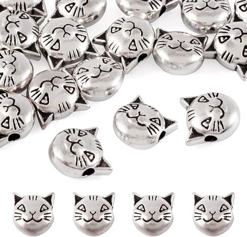 Fashewelry 20 قطعة من الخرز العتيق الفضي على شكل فيل محظوظ 8.5x12 مللي متر خرز معدني منحوت على شكل حيوان التبتية لصنع المجوهرات in Kuwait