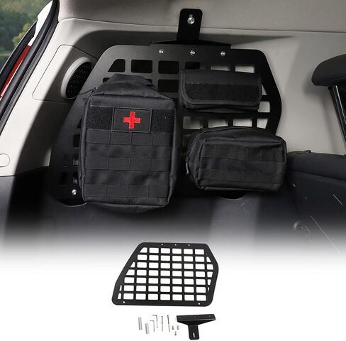 لوحة تخزين صندوق السيارة مناسبة لسيارة Toyota FJ Cruiser 2007-2021، حامل أمتعة داخلي لرف البضائع الخلفي الأيسر والأيمن، دعامة تثبيت منظم السيارة، قطعتان (يسار يمين) (KiTen) in Kuwait