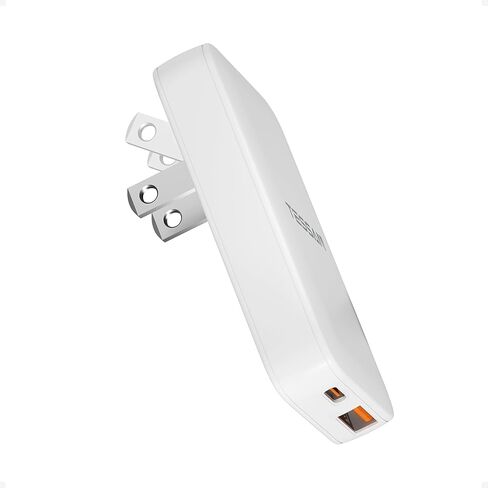 USB C Flat Wall Charger Block, TESSAN Ultra Slim Multi-Port Power Adapter for iPhone 16/15 Series and Samsung Galaxy Models, PD 35W Fast Charging Foldable Outlet Plug in Saudi Arabia