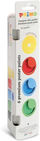 PRIMO Premium Tempera Paint Pot Carry Set, 18-Color Set, Bright Colors, Water-Based, For Young Artists in Kuwait