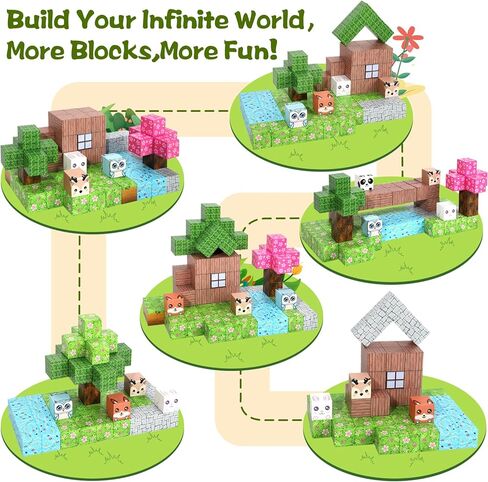 مكعبات مغناطيسية - 100 قطعة من ألعاب الأميرة المغناطيسية، مكعبات بناء مغناطيسية وحيد القرن، ألعاب التعليم الحسي STEM Montessori لهدايا عيد الميلاد للأولاد والبنات، للأطفال من سن 3 سنوات فما فوق in Kuwait