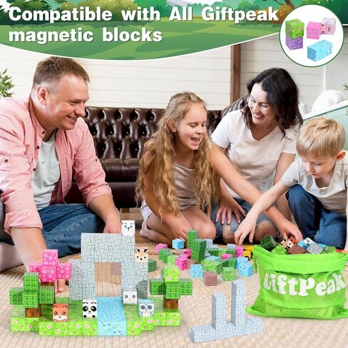 مكعبات مغناطيسية - 100 قطعة من ألعاب الأميرة المغناطيسية، مكعبات بناء مغناطيسية وحيد القرن، ألعاب التعليم الحسي STEM Montessori لهدايا عيد الميلاد للأولاد والبنات، للأطفال من سن 3 سنوات فما فوق in Kuwait