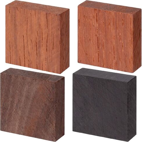 PAGOW 8 قطع من الفراغات الخشبية الدائرية، حلقات فارغة من الخشب مع 8 أنسجة خشبية طبيعية مختلفة، مواد حلقة خشبية لصنع خاتم المجوهرات الخشبية DIY الراتنج الخشبي، 3x3x1 سم in Kuwait