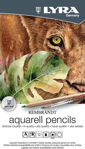 Lyra Rembrandt Aquarell Watercolor Pencils - 36 Vibrant Professional Watercolor Pencils for Artists and Students of All Ages - Water Color Pencils for Painting Drawing and Watercolor Effects in Kuwait