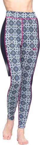 Kari Traa Rose ارتفاع الخصر طماق طبقة القاعدة النسائية، 100٪ ميرينو الصوف متماسكة السراويل الشتوية الدافئة، لينة طبقة القاعدة طماق السراويل، الملكي، متوسط in Kuwait