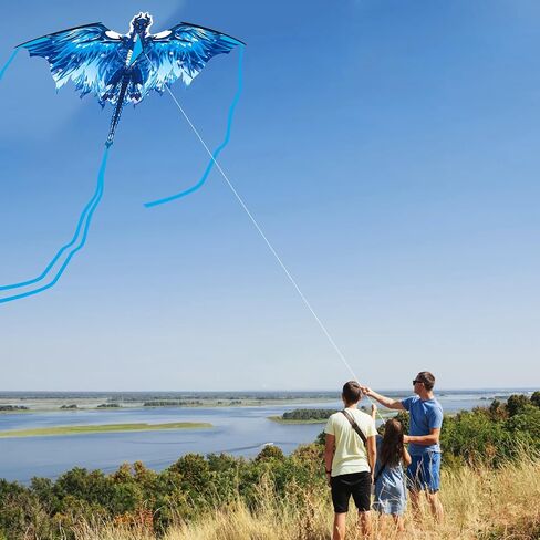 طائرات ورقية كبيرة من الأخطبوط - طائرات ورقية للشاطئ للبالغين والأطفال في الحديقة والأنشطة الخارجية، طائرة ورقية سهلة الطيران (أحمر) in Kuwait