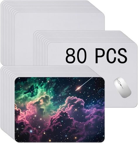 20 pcs Sublimation Mouse Pad Blanks for Sublimation Transfer Heat Press Printing Crafts Sublimation Blank Mousepad 18x22*0.3cm in Kuwait
