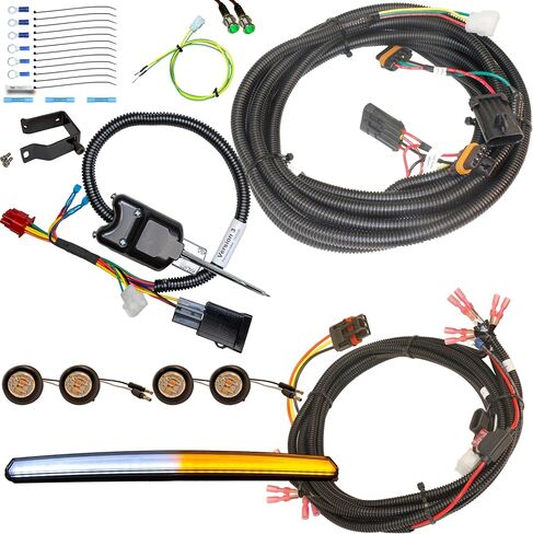 MCSADVENTURES No Hole Plug and Play Turn Signal kit for 2024-2025 Polaris RZR XP 1000, with Front Center fang Turn Signals: Lever Switch (With Horn, Front fang) in Kuwait