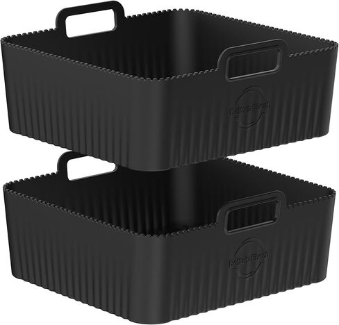 Premium 8.3inch Square Air Fryer Silicone Liners for Ninja AF141 & 6Qt Coosri Air Fryer | 0.1inch Liner Thickness & 0.3mm high Silicone Lines on Base | Dishwasher Safe | in Saudi Arabia