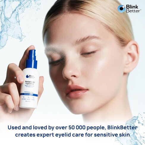 BetterLids Boosted Hypochlorous Acid Eyelid Spray – Gentle Non-Sting Eyelid Cleanser Mist with Ectoin & Trehalose for Blepharitis, Dry and Itchy Lids – Daily Lid Hygiene Eye Spray, 50 ml in Kuwait