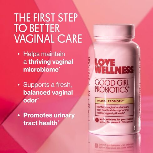 Love Wellness Good Girl Probiotics | Women’s Vaginal Health & pH Balance Supplement | 9-Strain Probiotic for Urinary Tract, Yeast, Odor & Immune Support | Gluten-Free (30-Day Supply) in Kuwait