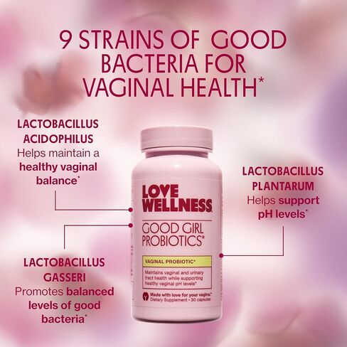 Love Wellness Good Girl Probiotics | Women’s Vaginal Health & pH Balance Supplement | 9-Strain Probiotic for Urinary Tract, Yeast, Odor & Immune Support | Gluten-Free (30-Day Supply) in Kuwait