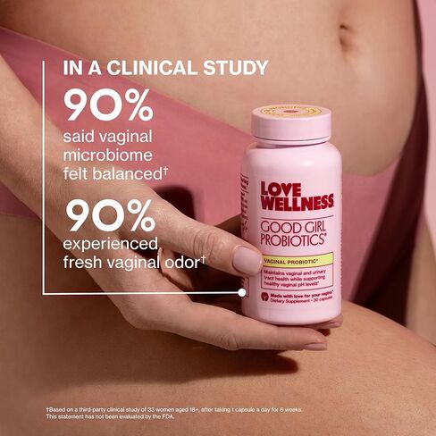 Love Wellness Good Girl Probiotics | Women’s Vaginal Health & pH Balance Supplement | 9-Strain Probiotic for Urinary Tract, Yeast, Odor & Immune Support | Gluten-Free (30-Day Supply) in Kuwait