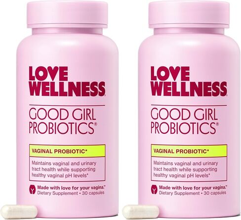 Love Wellness Good Girl Probiotics | Women’s Vaginal Health & pH Balance Supplement | 9-Strain Probiotic for Urinary Tract, Yeast, Odor & Immune Support | Gluten-Free (30-Day Supply) in Kuwait