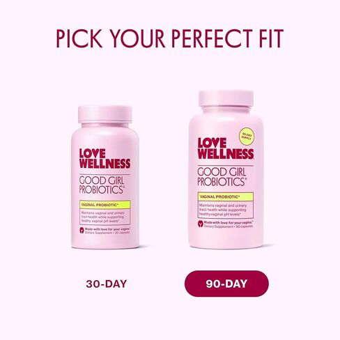 Love Wellness Good Girl Probiotics | Women’s Vaginal Health & pH Balance Supplement | 9-Strain Probiotic for Urinary Tract, Yeast, Odor & Immune Support | Gluten-Free (30-Day Supply) in Kuwait