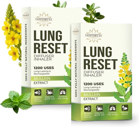 Lung Detox Mullein Diffuser Pen | Natural Mullein Leaf | Lung Health & Detox | Herbal Mullein Diffuser Pen 1,200 Uses (Red, 1 Sticks (Pack of 1)) in Kuwait