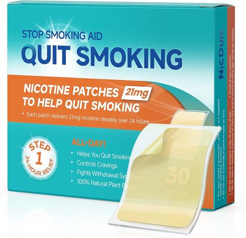 Nicotine Patches 14 mg, Quit Smoking Step 2, Transdermal System Nicotine Patch, Easy & Effective Stop Smoking Aids That Work 24hr, 30 Count (4 Weeks Supply) in Saudi Arabia