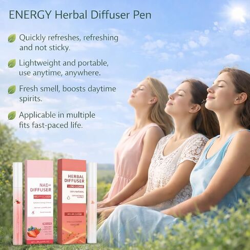 Mullein Herbal Diffuser Pen - Fruit Flavor Smokeless Inhaler for Quitting Smoking, 2 Flavors (Watermelon & Strawberry), Flavored Air Freshener for Lung Cleansing, 2 Sticks in Kuwait