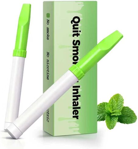 Quit Smoking Inhaler for Smokers - Natural, Nicotine-Free & Portable, Non-Electric Craving Relief for Travel, Work and Anytime (2PCS Mint) in Kuwait