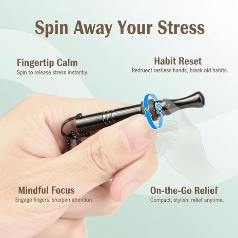 Quit Smoking Necklace with Fidget Ring & Mint Pods – BreathHalo Stop Smoking Aid Device for Stress, Anxiety & Mindful Breathing, Wearable Breathing Necklace for Fidget Relief & Smoking Cessation in Kuwait