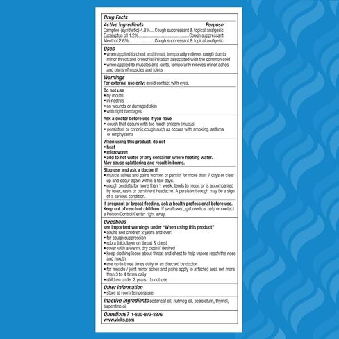 Vicks VapoRub, 50 ml/1.7 oz in Kuwait