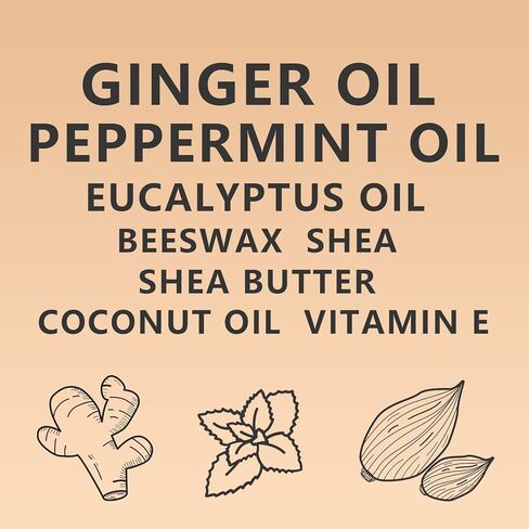 Sweet Ginger Vapor Rub Stick – All-Natural Herbal Balm with Ginger & Peppermint, Plant-Based Formula, Easy-to-Use Stick Design (1) in Kuwait