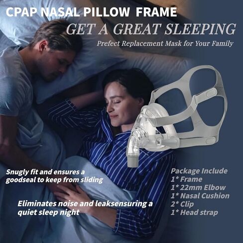 Full Face CPAP Mask, Full Cover Replacement Kit, Comfort Series Nasal CPAP MASK, Cpap Masks Includes Headgear, Cushion, Frame and Elbow(L) in Kuwait