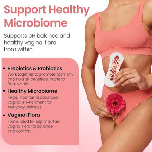 علكات البروبيوتيك المهبلية | توازن الحموضة للنساء | البريبايوتكس والبروبيوتيك للنساء | علكات الأناناس للنساء لتوازن درجة الحموضة والصحة المهبلية | التحكم في رائحة المهبل 60 علكة in Kuwait