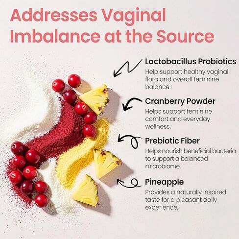 علكات البروبيوتيك المهبلية | توازن الحموضة للنساء | البريبايوتكس والبروبيوتيك للنساء | علكات الأناناس للنساء لتوازن درجة الحموضة والصحة المهبلية | التحكم في رائحة المهبل 60 علكة in Kuwait
