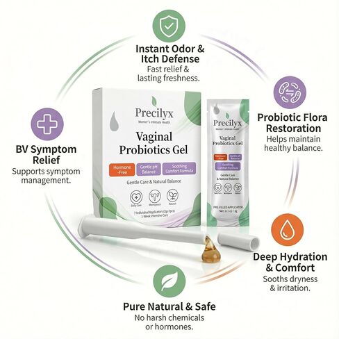 Vaginal Probiotics Intimate Care Gel for Women with Boric Acid Odor Control,Itch Relief & pH Balance Hormone-Free | BV & Yeast Infection Care | Dryness Moisturizer,7 Pre-Filled Applicators in Saudi Arabia