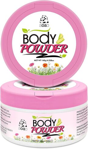 بودرة جسم نسائية للتعرق، تساعد على تقليل الرطوبة بعد الاستحمام باستخدام مسحوق غبار خالٍ من التلك والبابونج والصبار للتهدئة وامتصاص العرق ومكافحة الاحتكاك للعناية اليومية بالبشرة الحساسة، 140 جم/5 أونصة in Kuwait