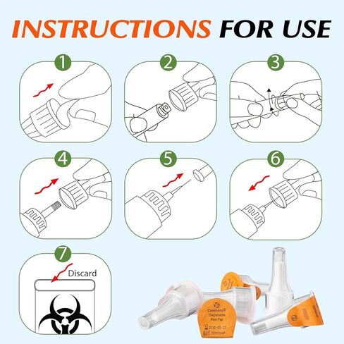 Pen Tips 32G x 4mm, Universal Fit, 100/bx, Sterile, Comfortable in Kuwait