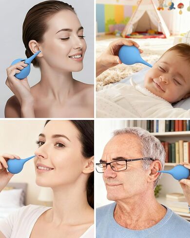 Ear Bulb Syringe, Large Volume Ear Wax Removal Tool & Nasal Aspirator, Reusable Gentle Squeeze Bulb for Ear Irrigation and Nasal Cleaning, Soft Latex-Free Bulb (206ml) in Saudi Arabia