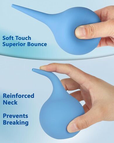 Ear Bulb Syringe, Large Volume Ear Wax Removal Tool & Nasal Aspirator, Reusable Gentle Squeeze Bulb for Ear Irrigation and Nasal Cleaning, Soft Latex-Free Bulb (206ml) in Saudi Arabia