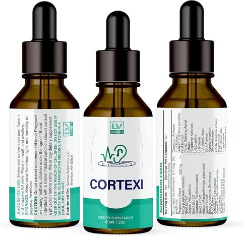 LIVORKA 1 Pack - Cortexi Drops - Cortexi Formula, Cortexi Oral, Cortexi Drops - for Ear Health, Hearing Support, Cortexi Drops to Drink, Cortexi 1 Bottle for 1 Month, Cortexi Reviews. in Kuwait