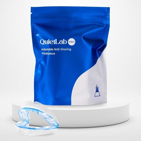 QuietLab Pro Anti-Snoring Mouthpiece - Adjustable Snoring Mouth Guard, Orthodontist Designed, No Boiling Required - BPA-Free Medical Grade - Designed for Nighttime Snoring Control in Kuwait
