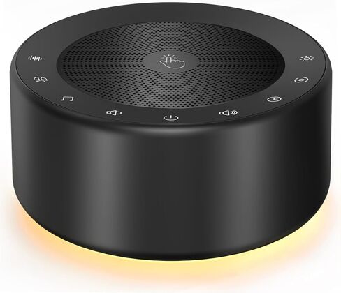 Kipcush White Noise Machine with Night Light – Nursery Sound Machine with Soft Non-Glare Lamp, 30 Soothing Sounds, 8 Color Lights, Up to 8-Hour Timer for Baby & Adults in Kuwait